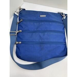baggallini 11 X 11 Zipper Bag Blue Color Adjustable Crossbody Travel Organizer